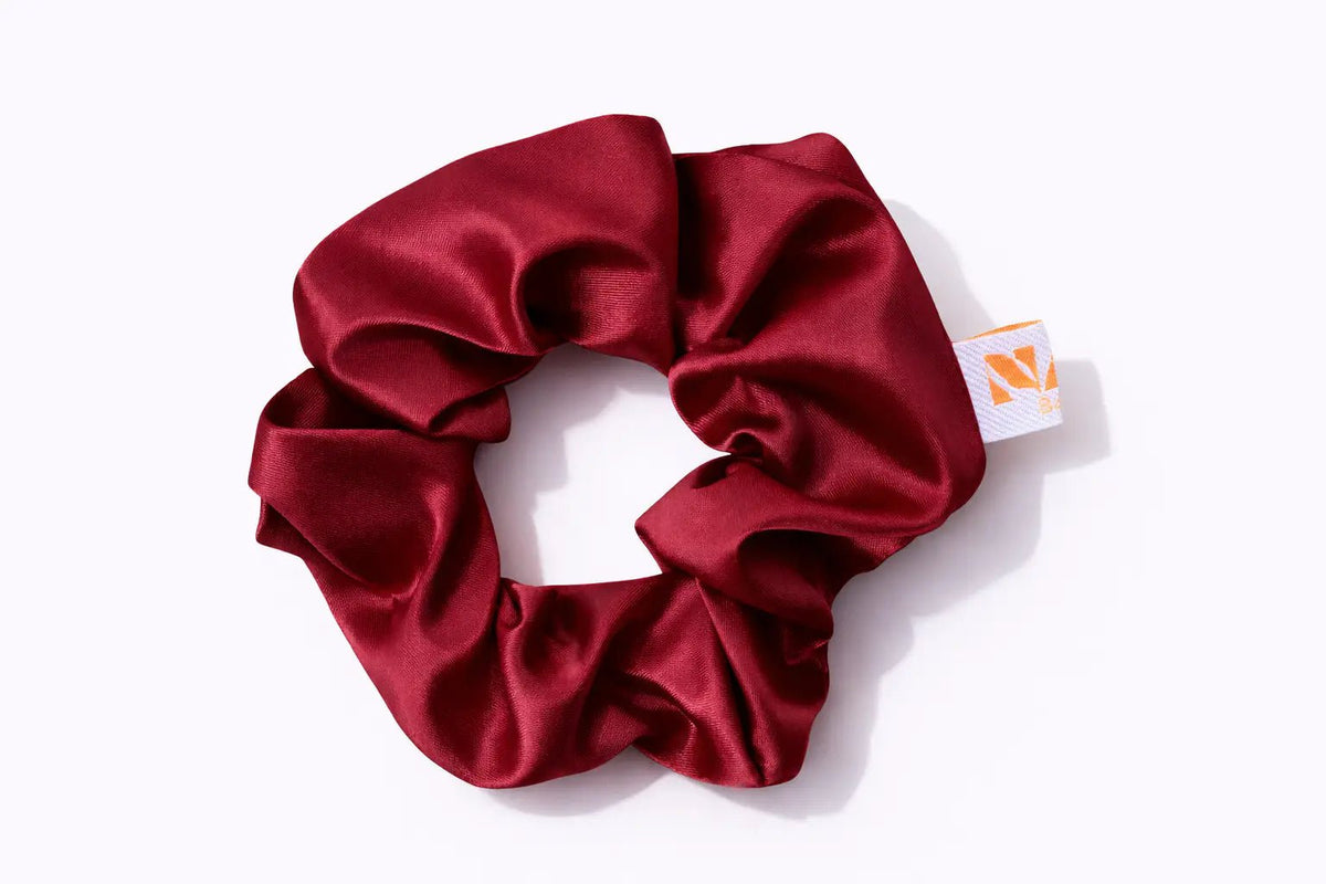 Silk burgundy scrunchie