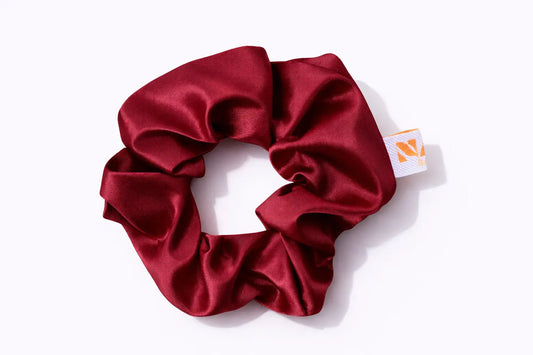 Silk burgundy scrunchie